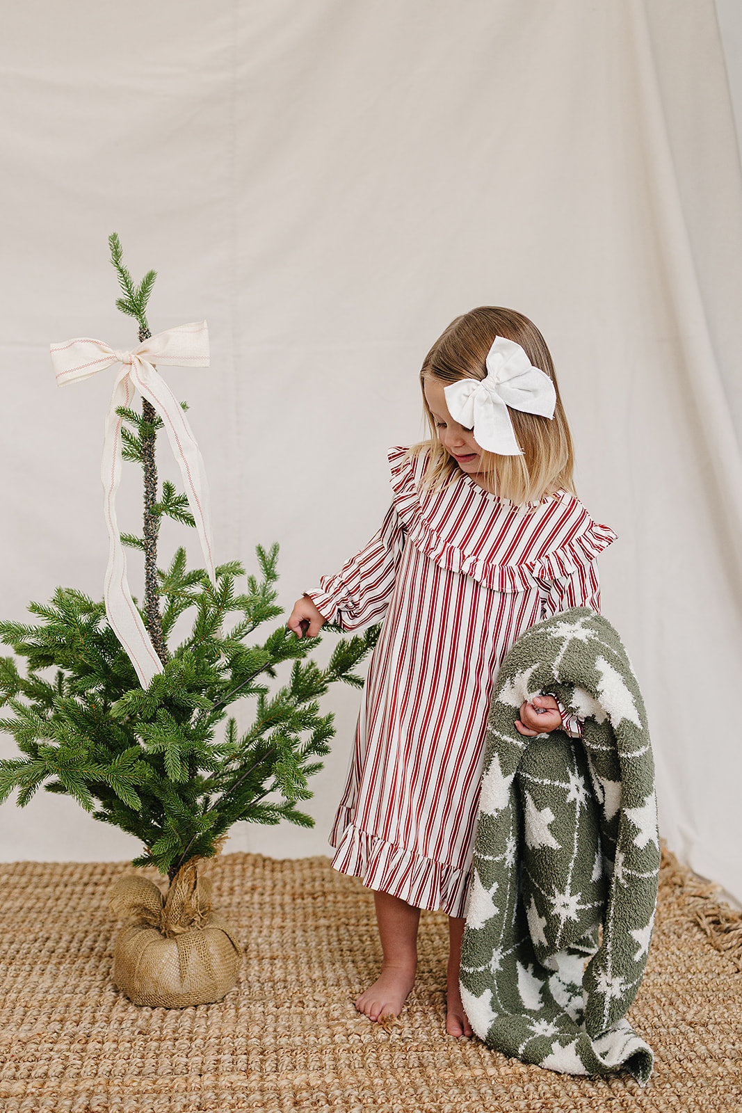 Red Stripe Bamboo Cozy Gown