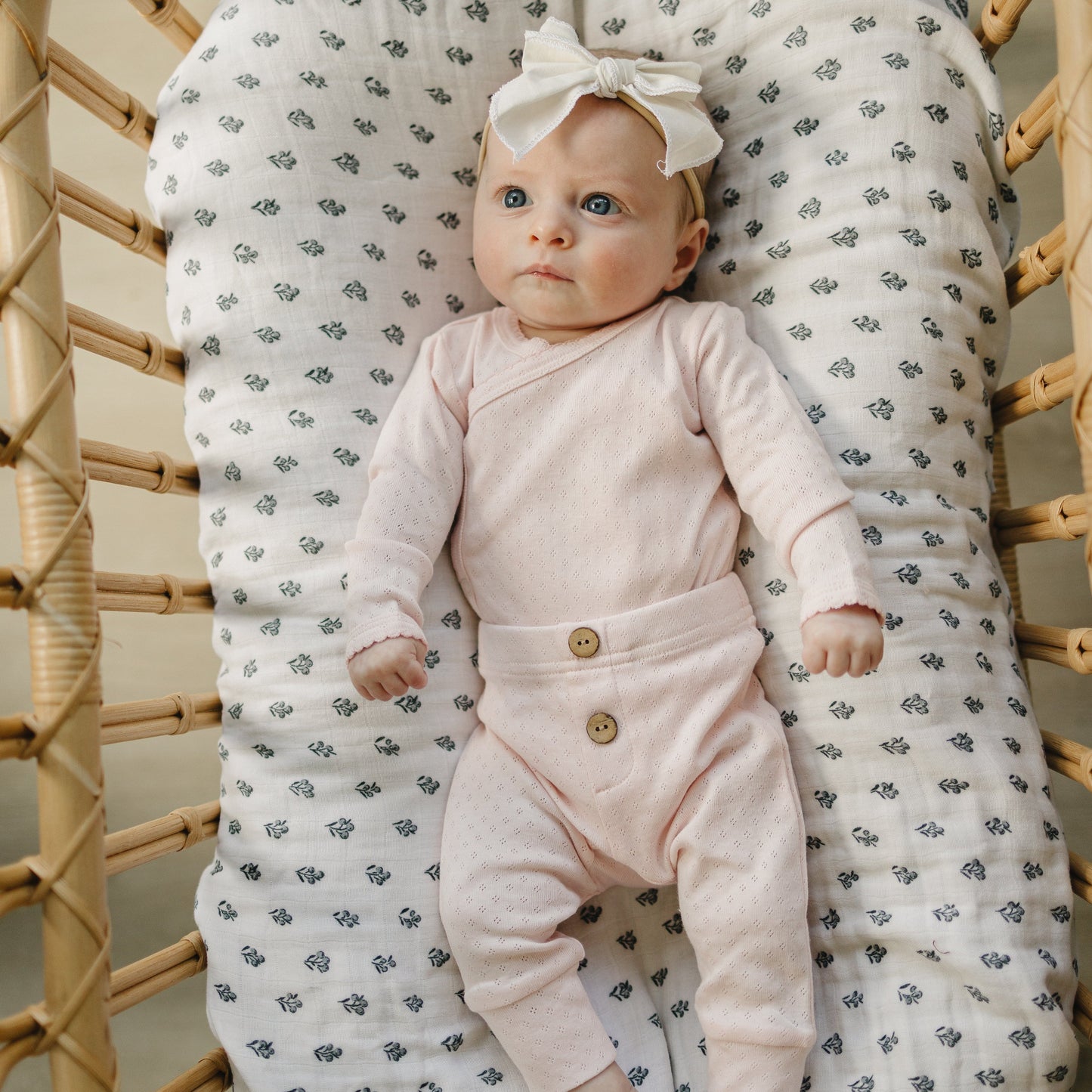 Pink Pointelle Layette Set