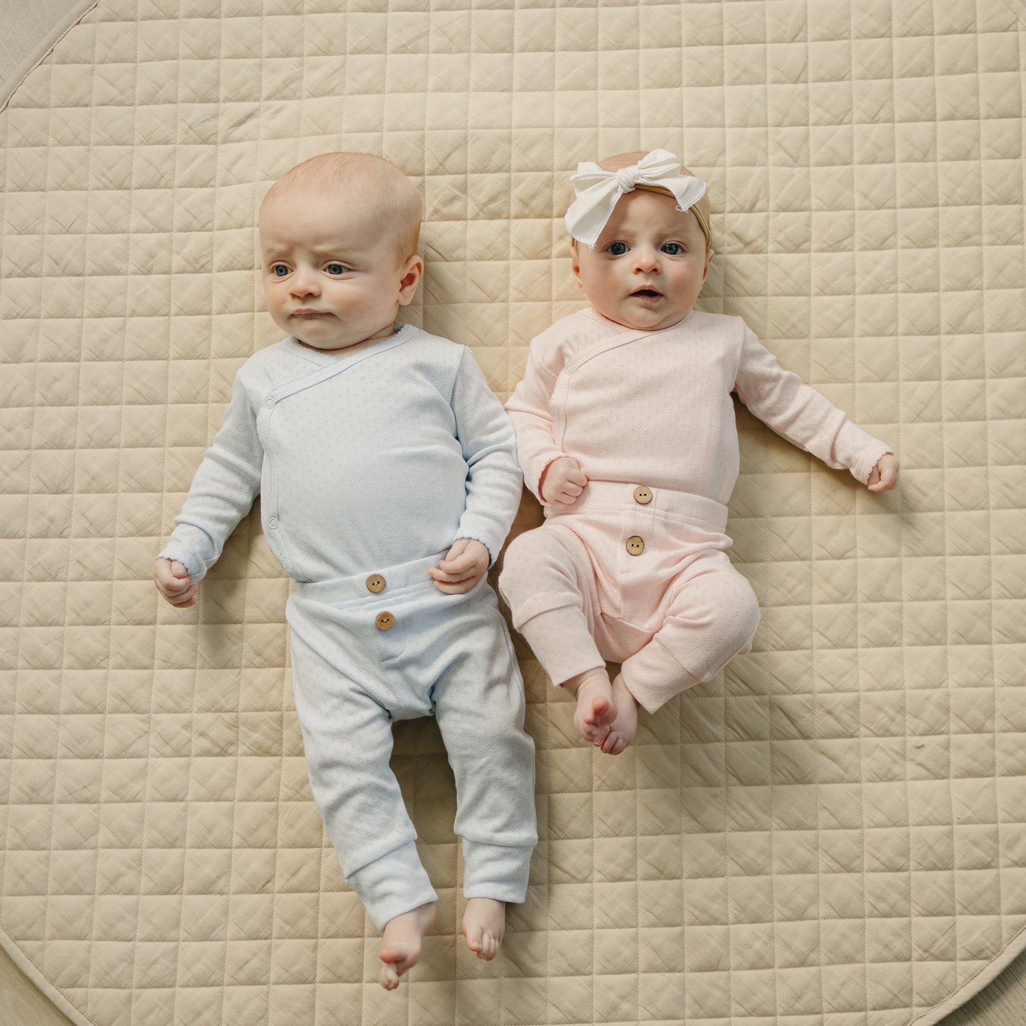 Pink Pointelle Layette Set