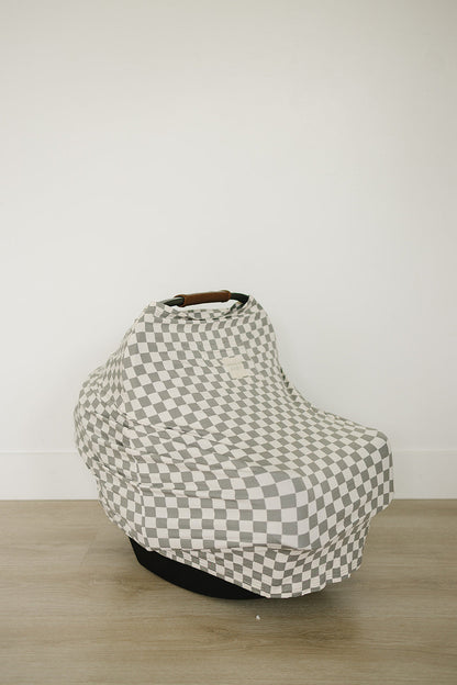 Light Green Checkered Bamboo Multi-Use Cover