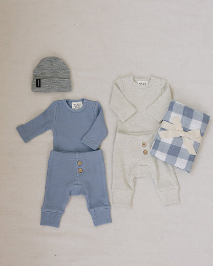 Dusty Blue Waffle Set