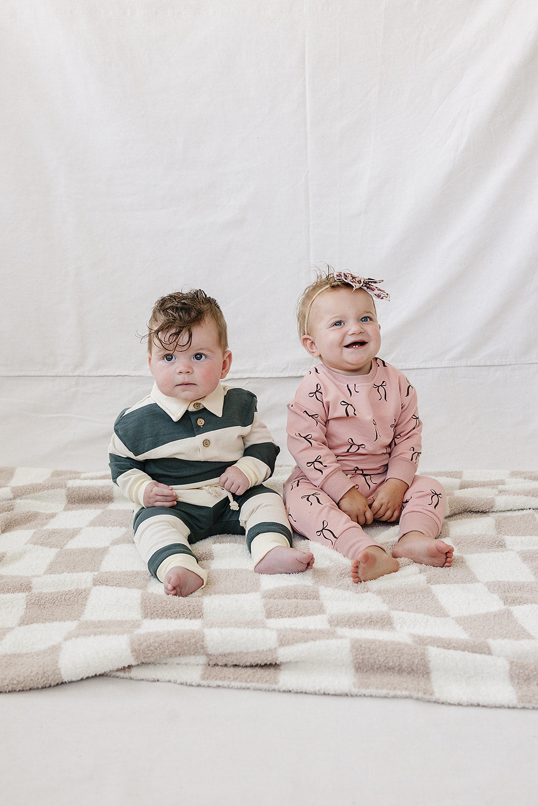 Blush Bows French Terry Set