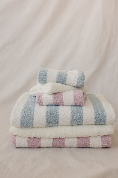 Blue Stripe Plush Blanket