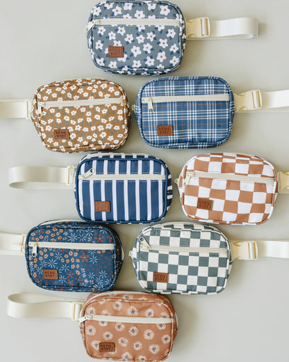 Navy Stripe Mini Fanny Pack
