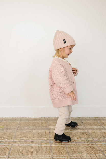 Light Pink Chunky Knit Beanie