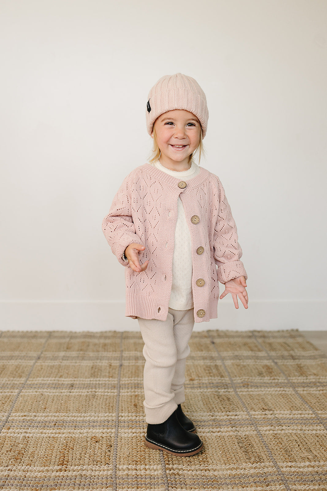 Light Pink Chunky Knit Beanie