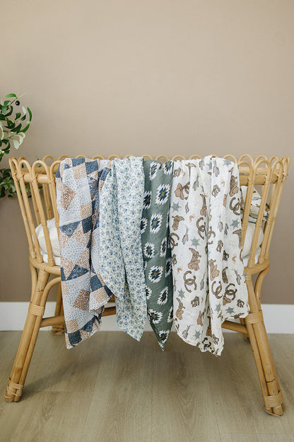 Southwest Aztec Muslin Swaddle Blanket