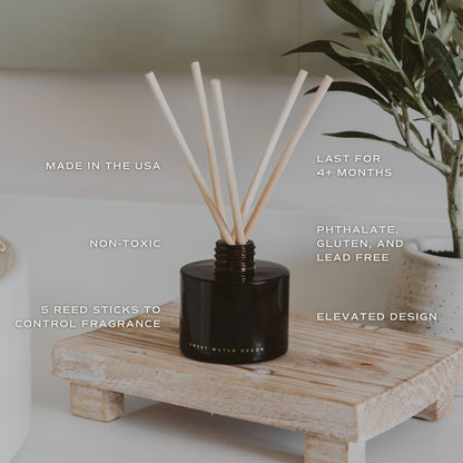 Warm and Cozy Olive Tinted Glass Jar Reed Diffuser