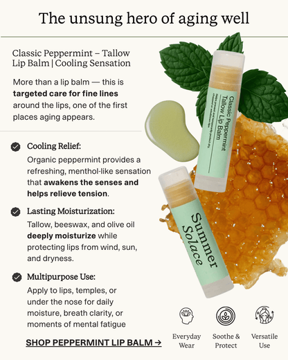 Classic Peppermint – Tallow Lip Balm | Cooling Sensation