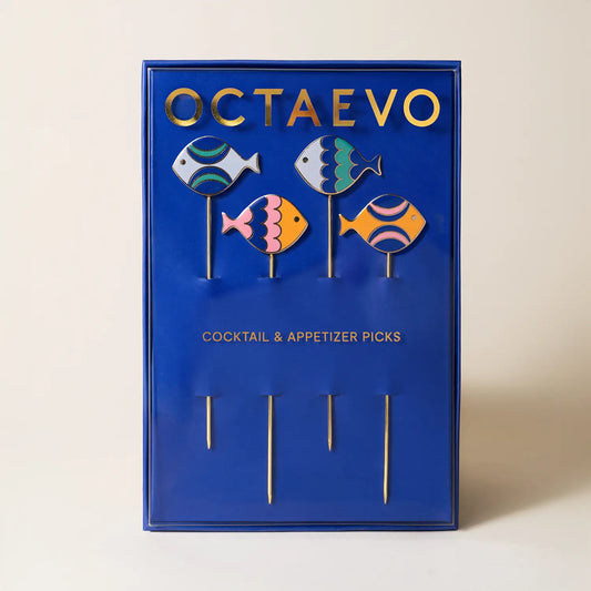 Octaevo Cocktail Picks - Fish Splash (Set of 4)