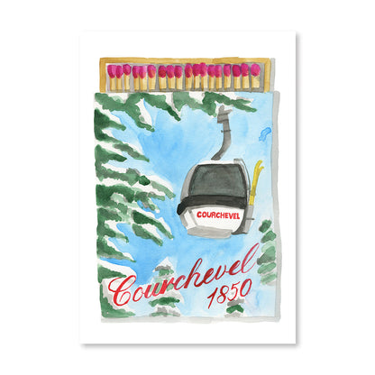 Courchevel Matchbook Art Print