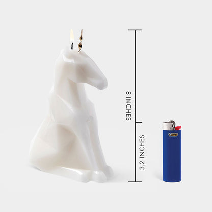 PyroPet Einar Unicorn Candle - White (Scented)