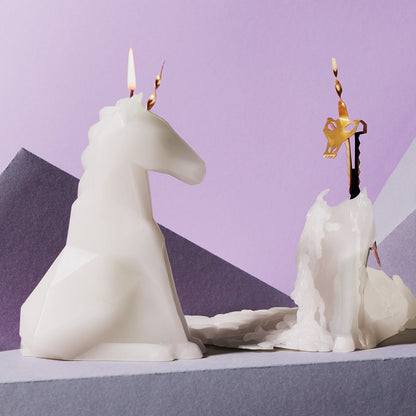 PyroPet Einar Unicorn Candle - White (Scented)