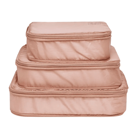 Compression Packing Cubes – Recycled Nylon – 3-pack – Pink/Blush