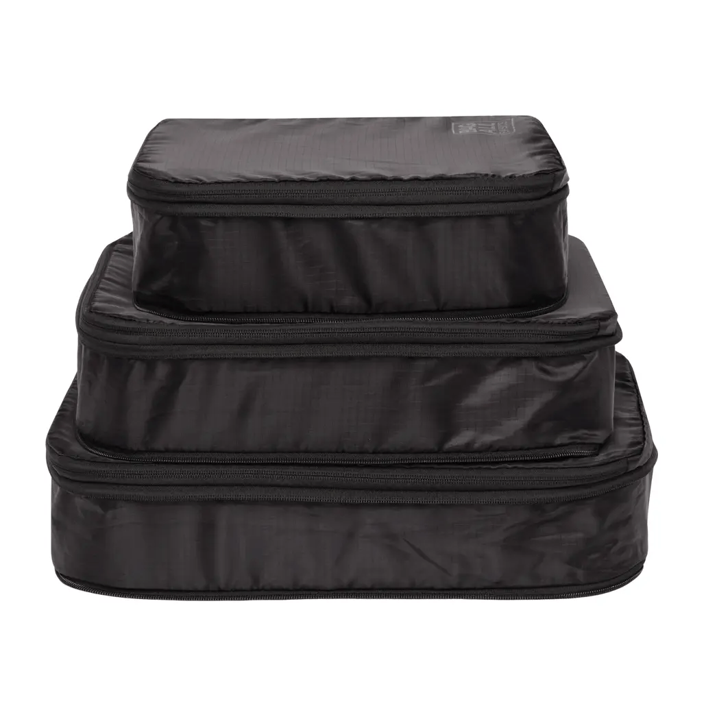 Compression Packing Cubes & Packing Bags – Recycled Nylon – 8-pack – Black