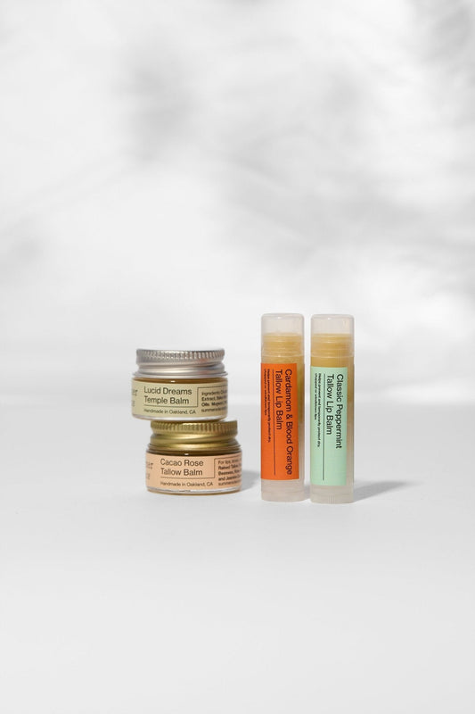 Lip & Temple Balm Set – Compact, Nourishing, Travel-Ready