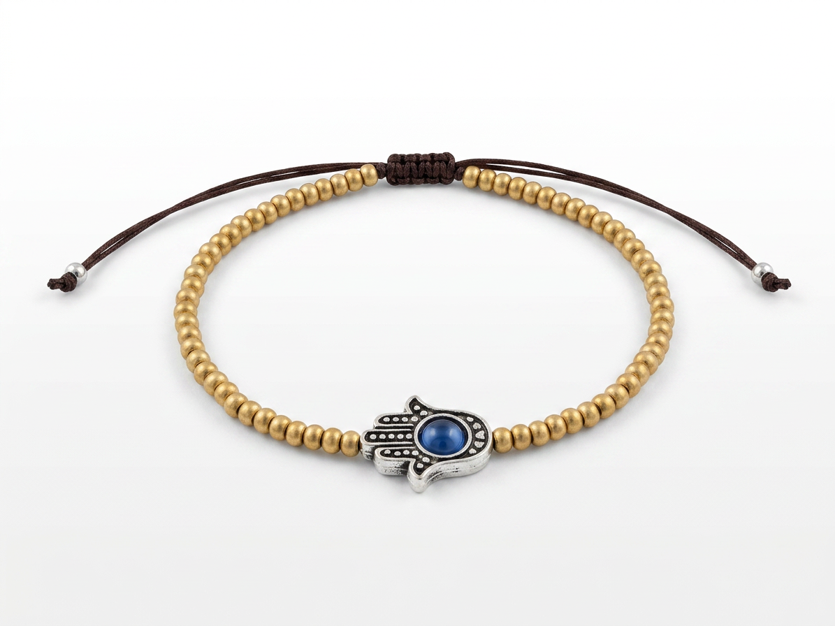 Gold Hamsa Hand Bracelet — view 3
