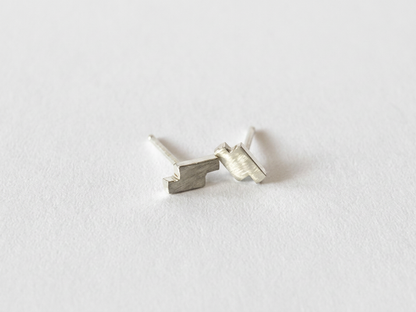Silver ZigZag Earrings — view 1