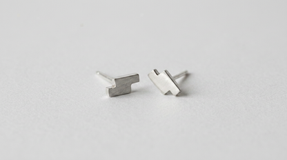Silver ZigZag Earrings — view 2