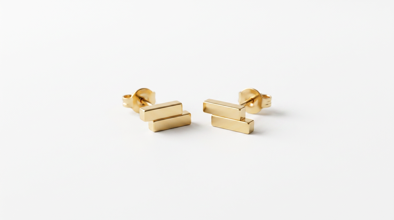 Tara Elaina Jewelry Gold ZigZag Earrings — view 2
