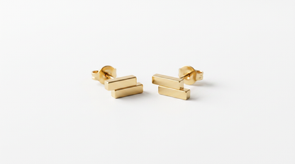 Tara Elaina Jewelry Gold ZigZag Earrings — view 2