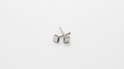 Tara Elaina Jewelry Linear Essentials Silver Square Stud Earrings — view 1