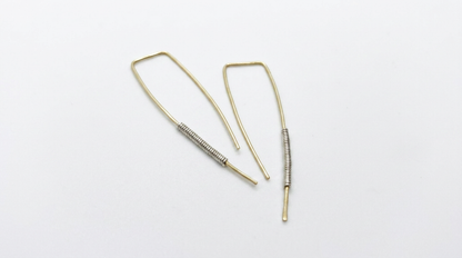 Minimalist Gold & Silver Earrings — view 1