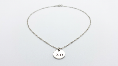 Tara Elaina Jewelry Xo Hug And Kiss Pendant Necklace — 16 inches / Silver — view 1