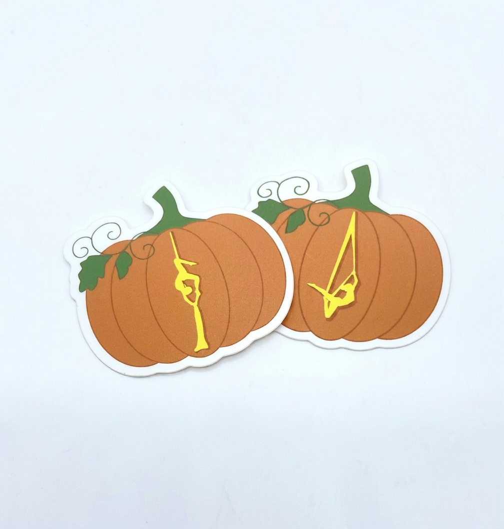 Aerial Sling Pumpkin Sticker — view 2