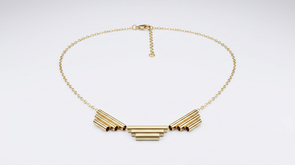 Gold Art Deco Statement Necklace — view 2