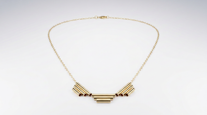 Gold Art Deco Statement Necklace — view 3