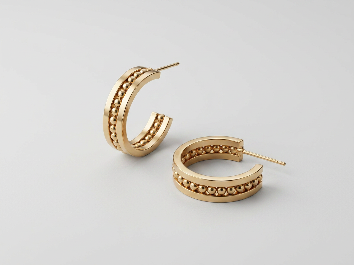 Modern Statement Hoop Earrings — view 1