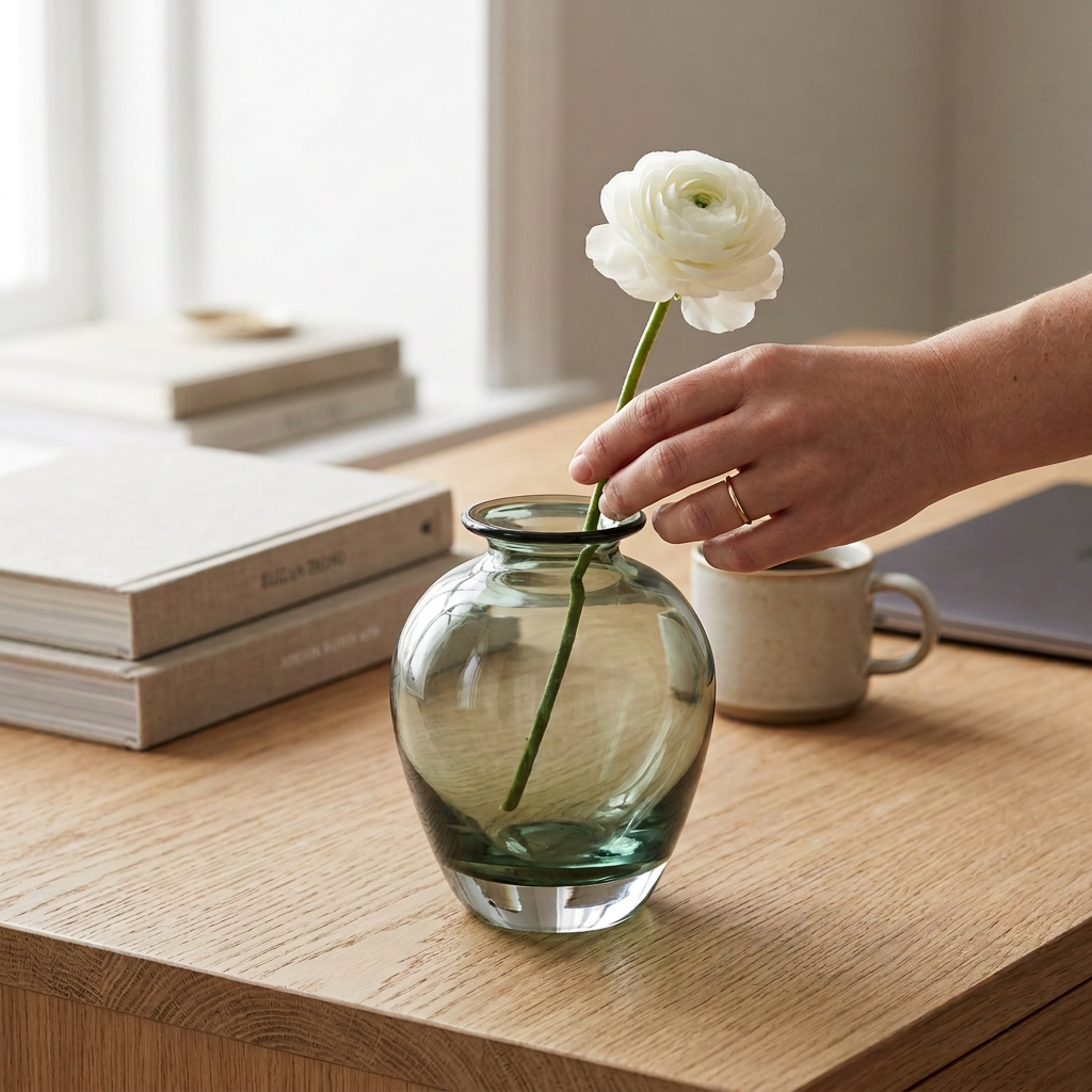 Gem Bud Vase — Smoke Green / Medium — view 1