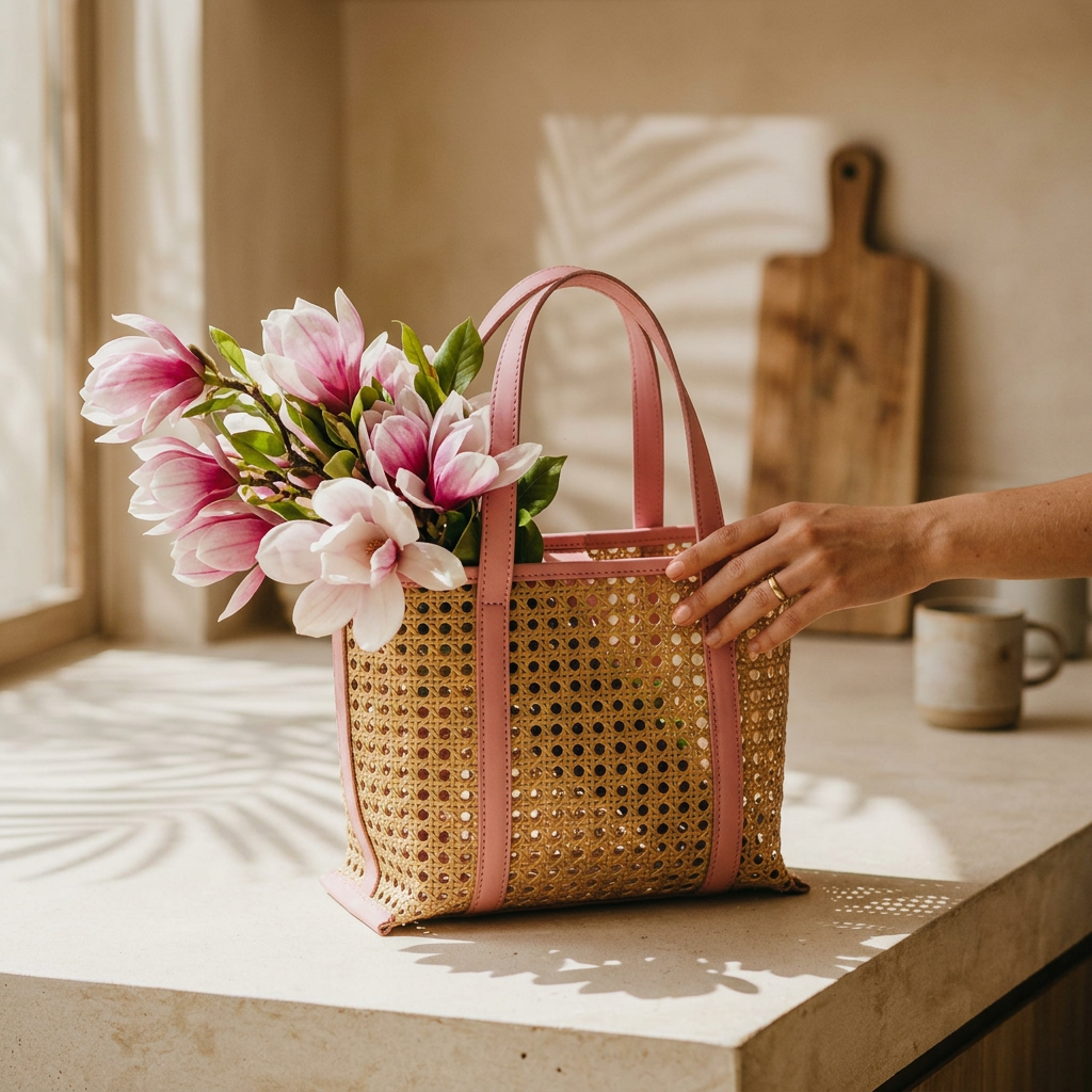 Pink Haley Magnolia Tote Bag — view 1