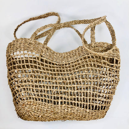 EcoFreax Market Woven Wicker Shopper Bag