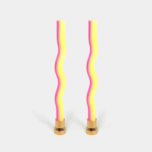 Wiggle Candles - Yellow & Pink (2 pack)