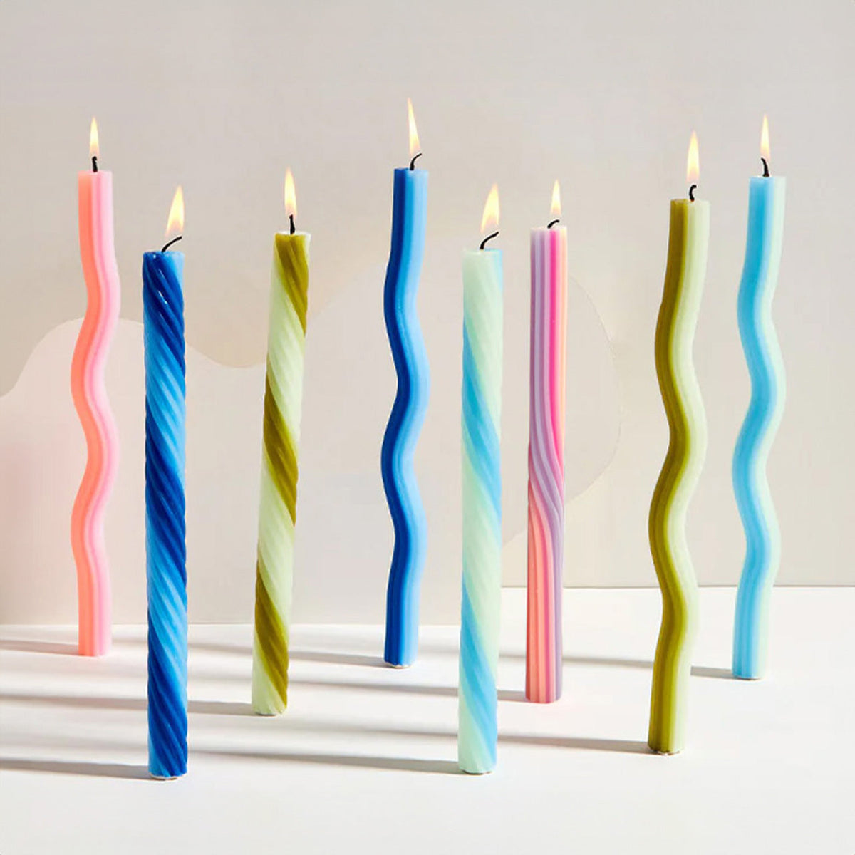 Wiggle Candles - Mint (2 pack)