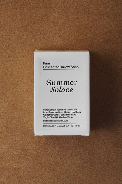 Pure Unscented – Tallow Bar Soap for Sensitive Skin
