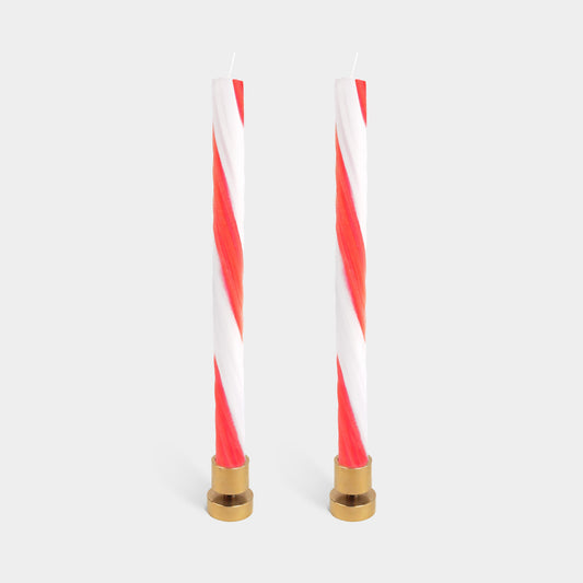 Rope Candles - Candy Cane (2 pack)