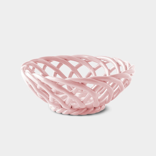 OCTAEVO Sicilia Ceramic Basket Small - Pink