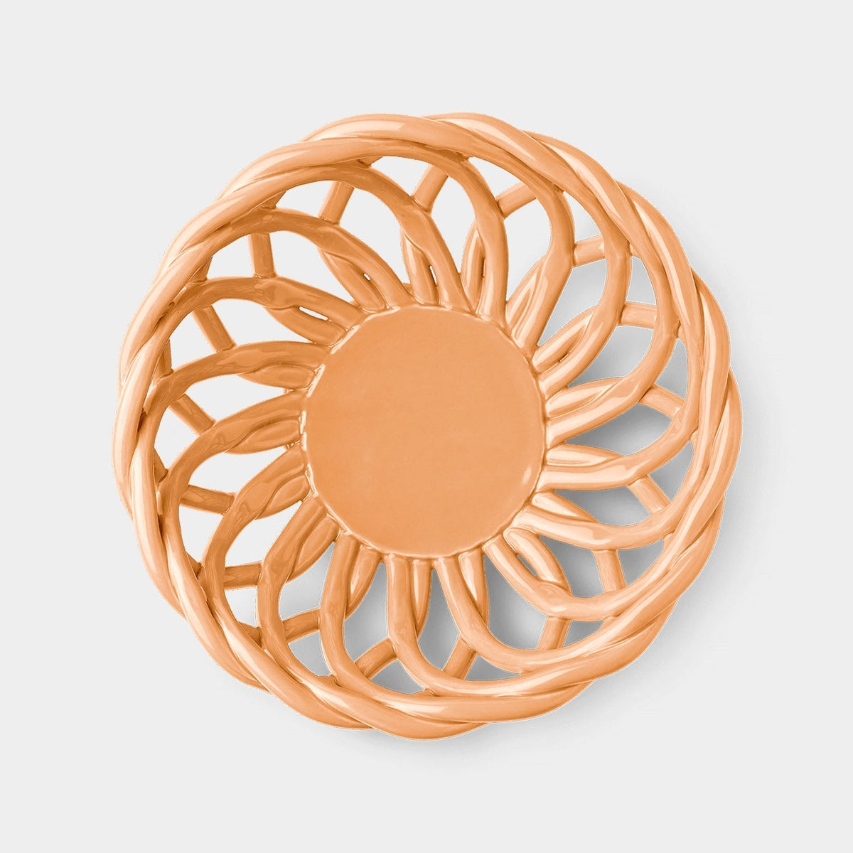 OCTAEVO Sicilia Ceramic Basket Small - Tangerine