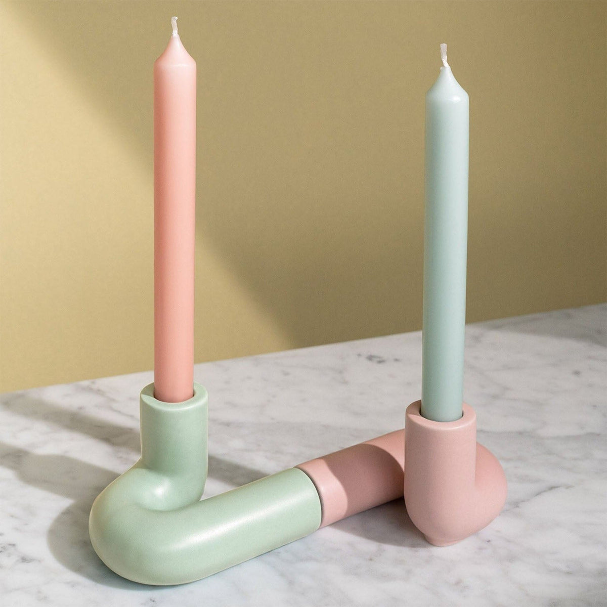 OCTAEVO Templo Candle Holder - Light Mint