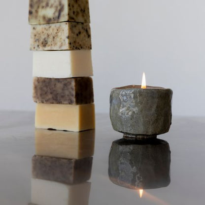 Souchong Debut Earthen Tallow Candle – Fog-Glazed Regional Clay 4 oz